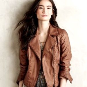 Anthropologie HEI HEI Vegan Leather Jacket